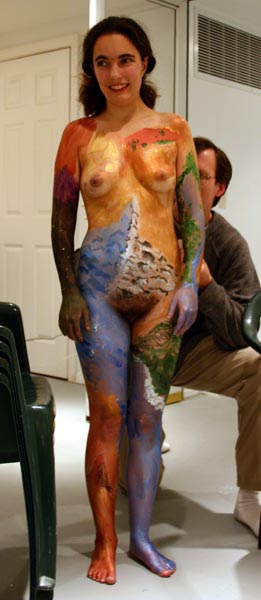 Photo of Bodypainting party: landscape