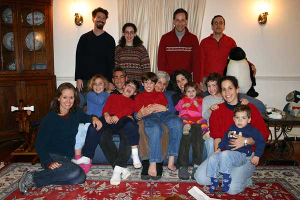 The whole clan, plus penguin