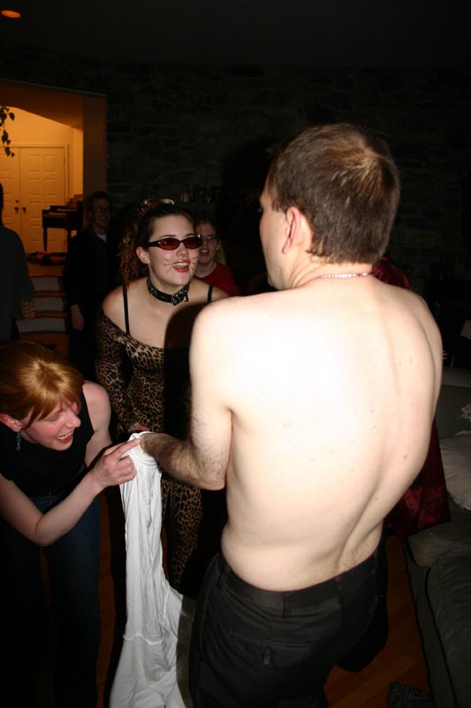 Nick Enjoys The Women At The New Years Party