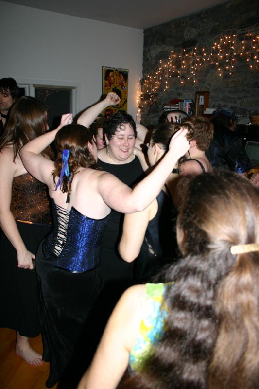 The Women At The New Years Party Enjoy Sandy