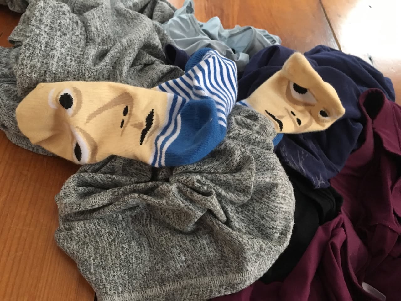 The laundry stares at me no matter where I am in the room