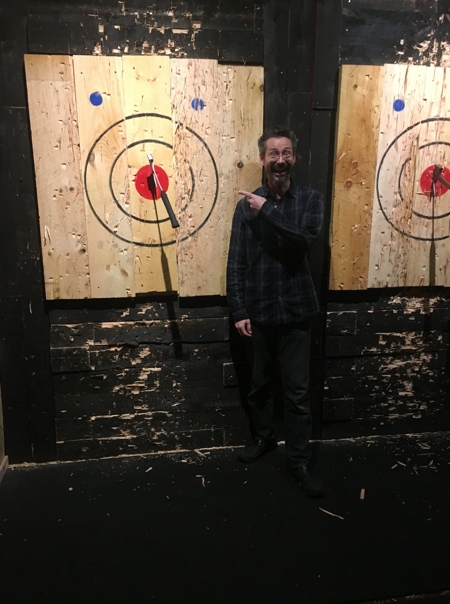 Not pictured: the several dozen throws that hit handle-first