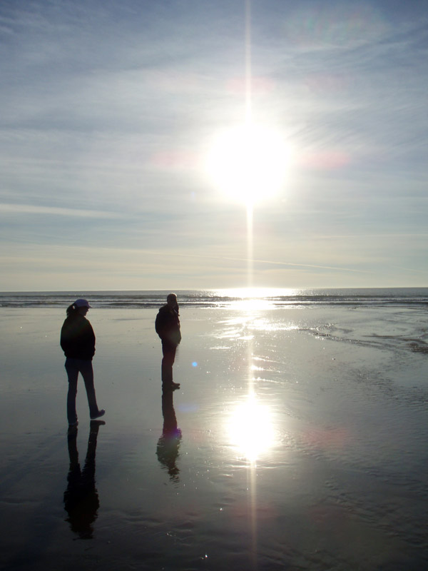 A christmas walk on the beach