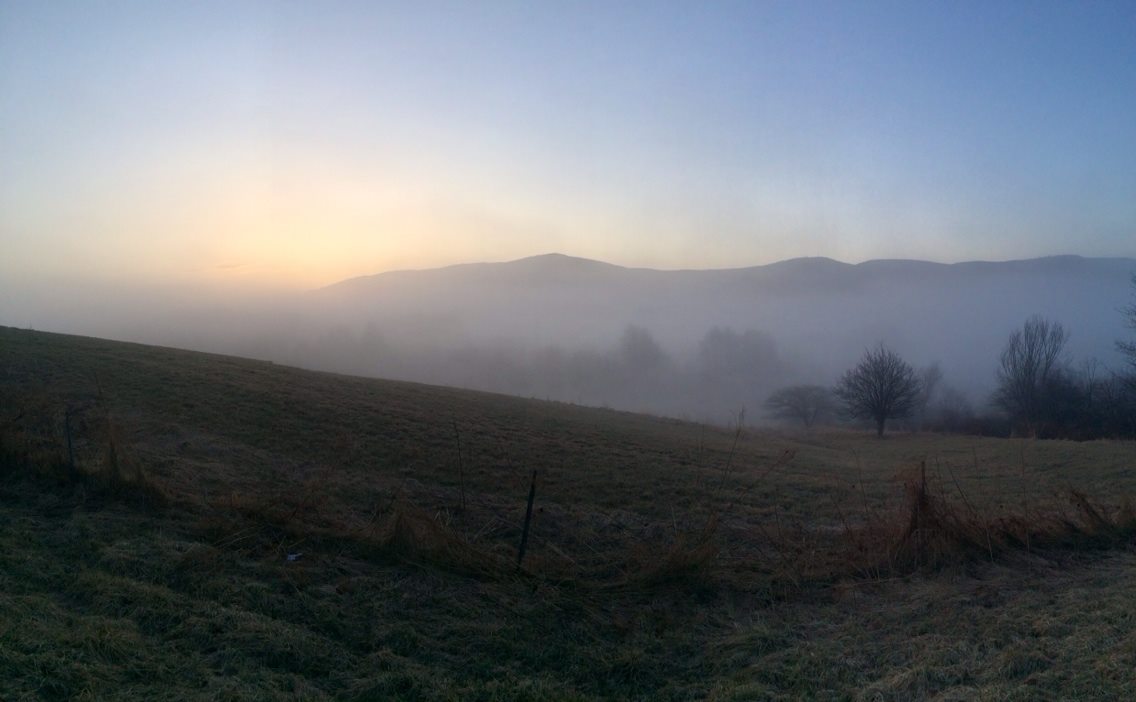 Photo of Mount Greylock is foggy this morning